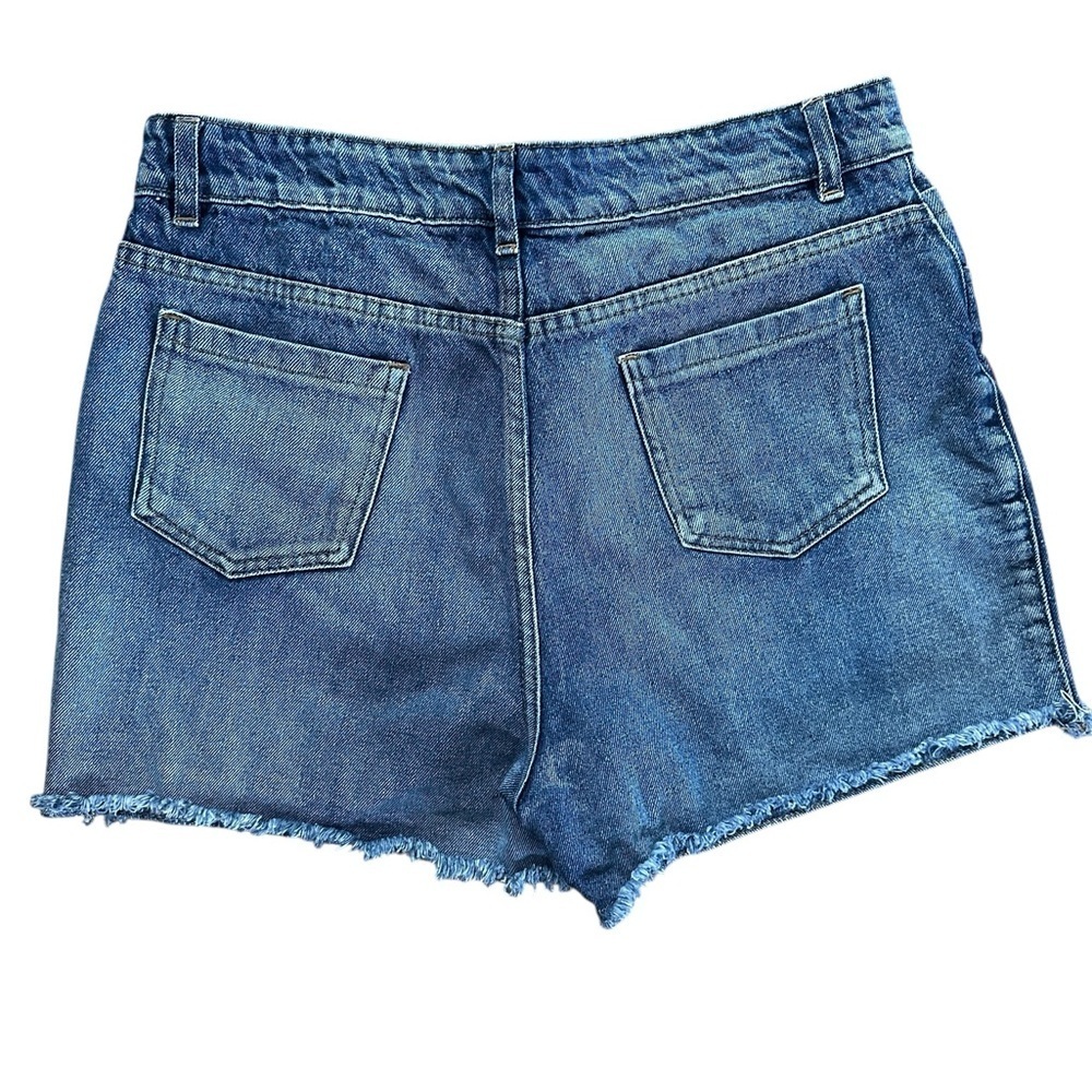 Sassafras Heart-Print Denim Shorts – Women’s L - Picture 3 of 9